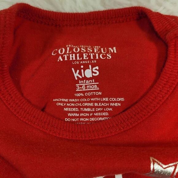 Colosseum Athletics Red and White Wisconsin Badgers One Piece Outfit- Size 3-6M - Picture 4 of 6
